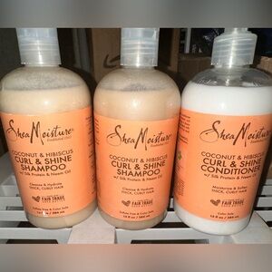 3 piece Shea moisture shampoo conditioner bundle new